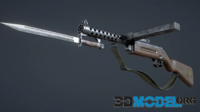 Schmeisser MP-28 Rifle AAA Game Ready Weapon FPS Asset PBR