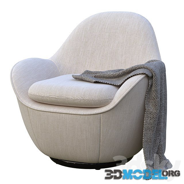 Swivel Chair Cupido by Eichholtz (Boucle cream)