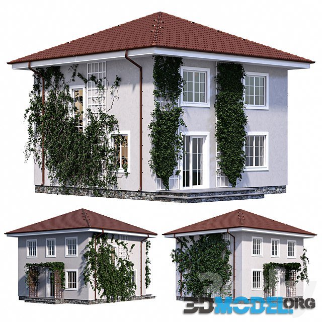 Two Storey House (11.5x11.5) with Ivy