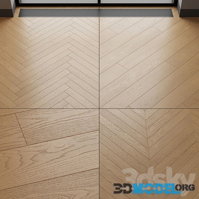 Wood Floor Natural Oak (herringbone, chevron and linear)