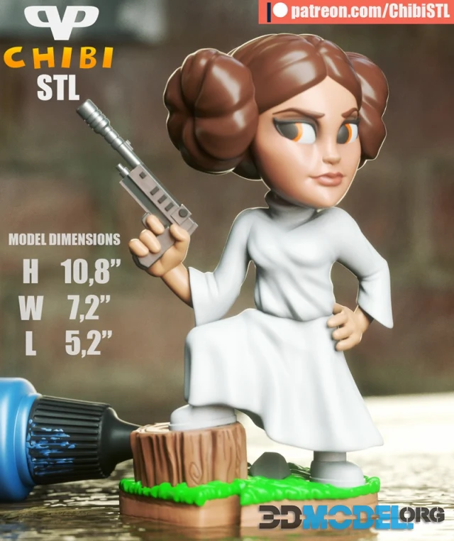 3DXM - Princess Leia Chibi – Printable
