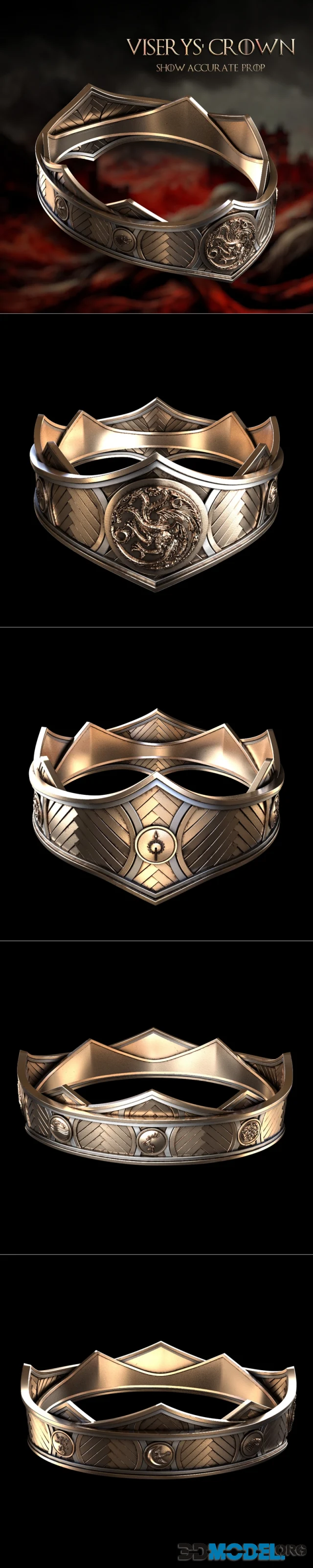 Crown of Viserys Targaryen - House of the Dragon – Printable