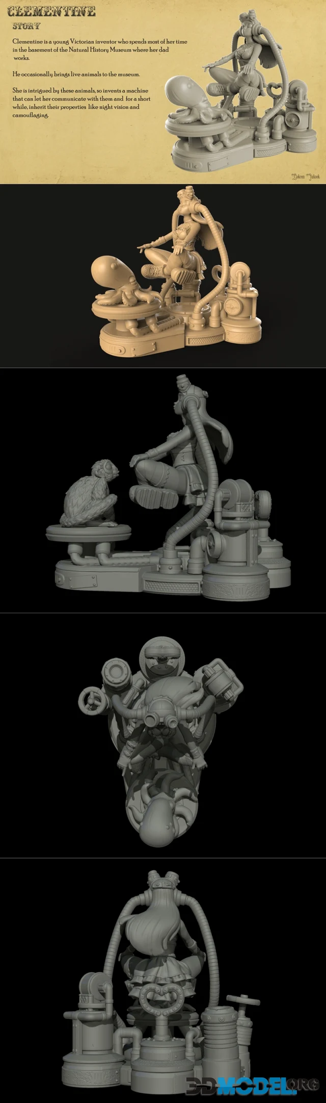 Gokcen Yuksek - Steampunk Clementine – Printable