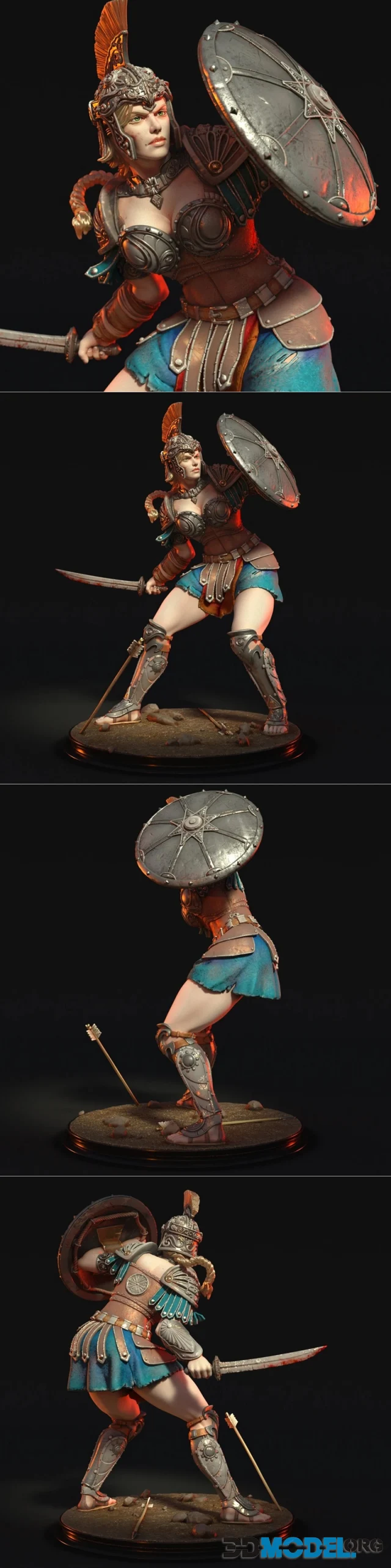Greek Female Warrior – Printable