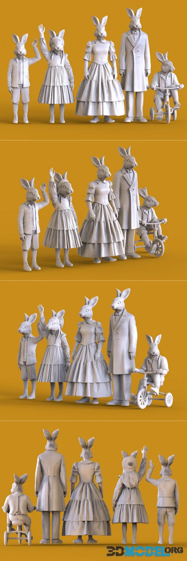 Hare Family – Printable