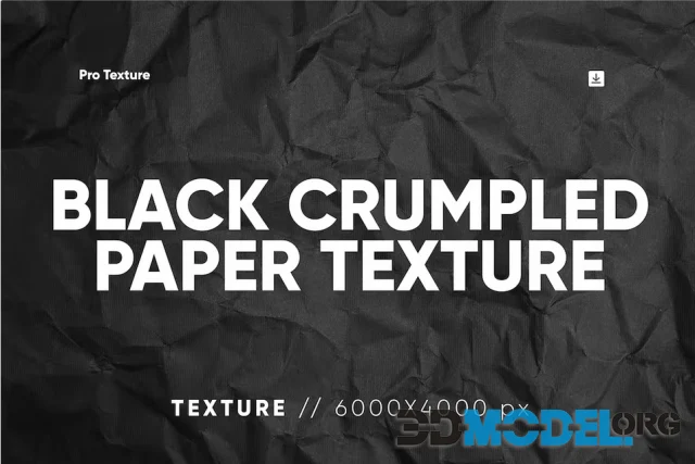 20 Black Crumpled Paper Texture