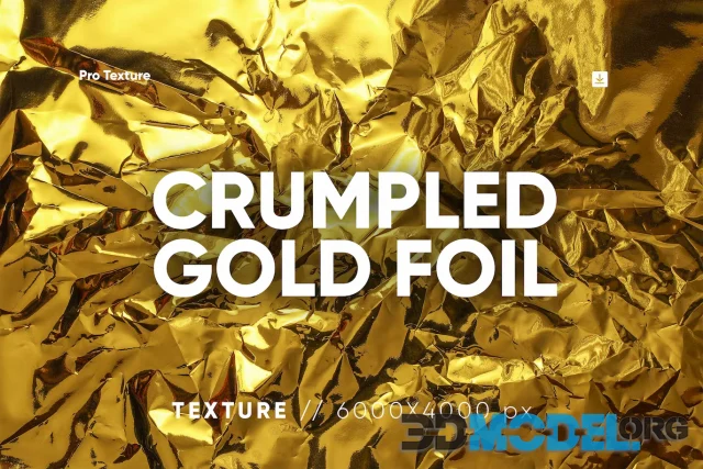 20 Crumpled Gold Foil Texture