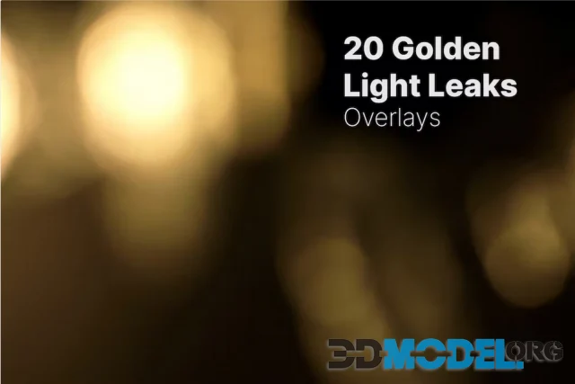 20 Golden Light Leaks for Overlay