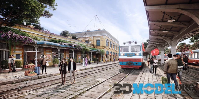 3D Exteriors Hai Phong Station Scene By Nam Ha