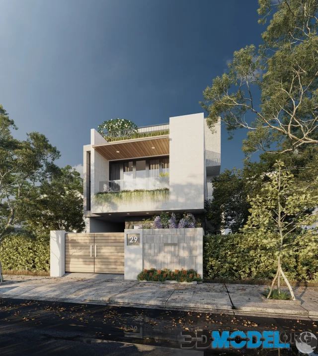 3D Exteriors House 2 By Pham Minh Quang