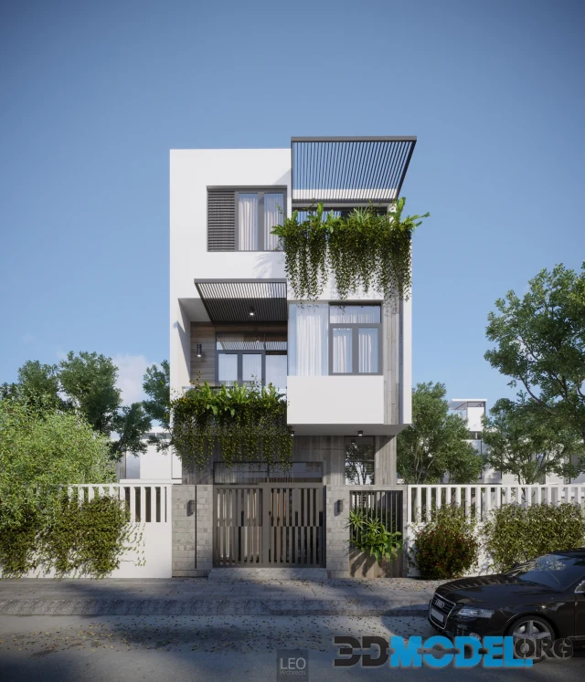 3D Exteriors House 4 Model By Leo Nguyen