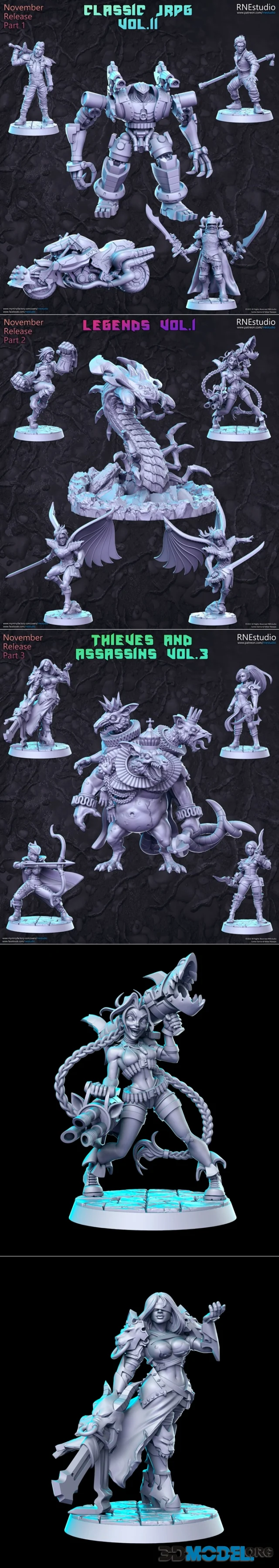 RNE Studio - Classic JRPG vol.11 and Legends vol.1 and Thieves and Assassins vol.3 November 2022 – Printable
