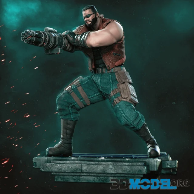 Barret Wallace From Final Fantasy – Printable