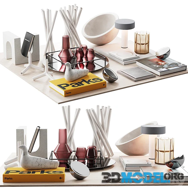 Accessories for Coffee Table (mirror, sculptures, table lamp)