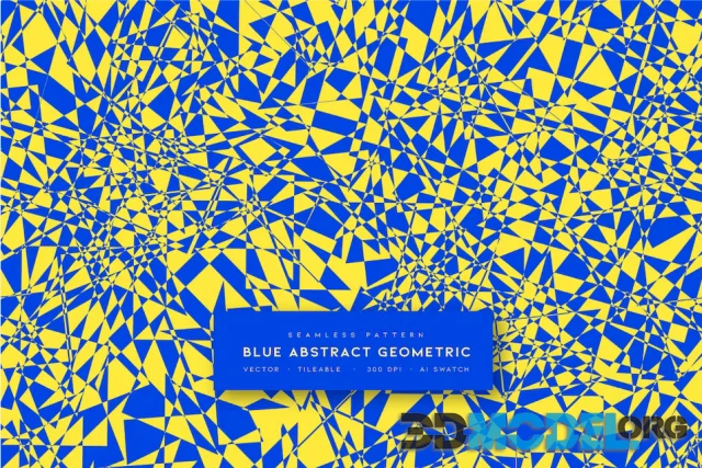 Blue Abstract Geometric