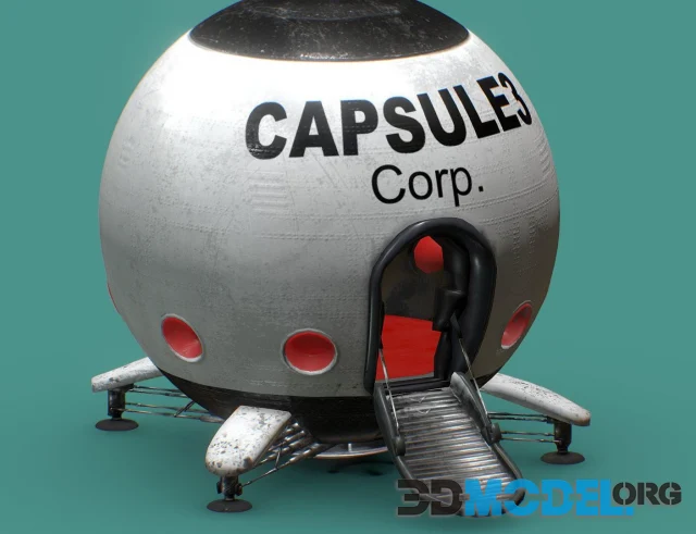 3D Model – Capsule Corporation Spaceship (PBR)