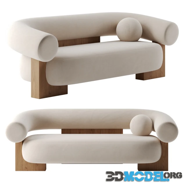 Cassete Sofa by Collector (Wood, Fabric)