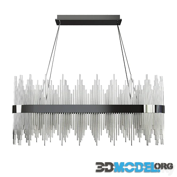 CHROME GLASS CHANDELIER by Garda Decor