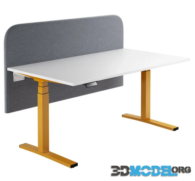 CL Series Office Desk with Paravento Screen by Ophelis
