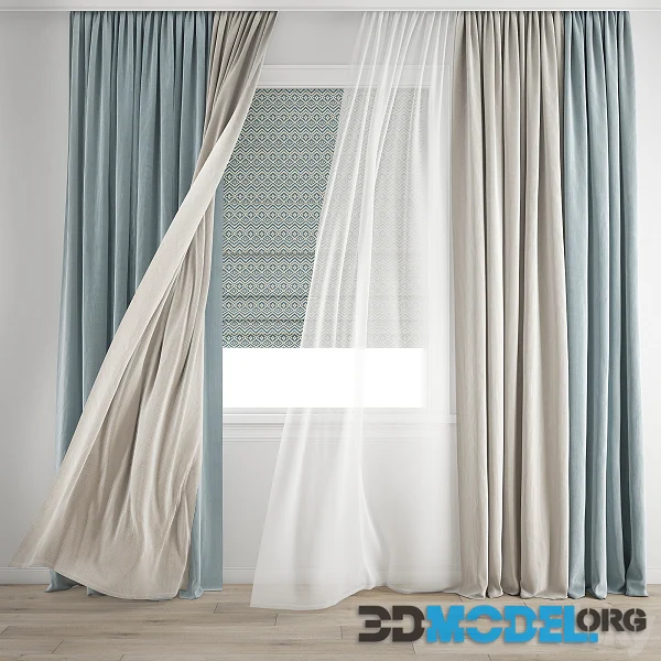 Wind blowing effect curtain 346