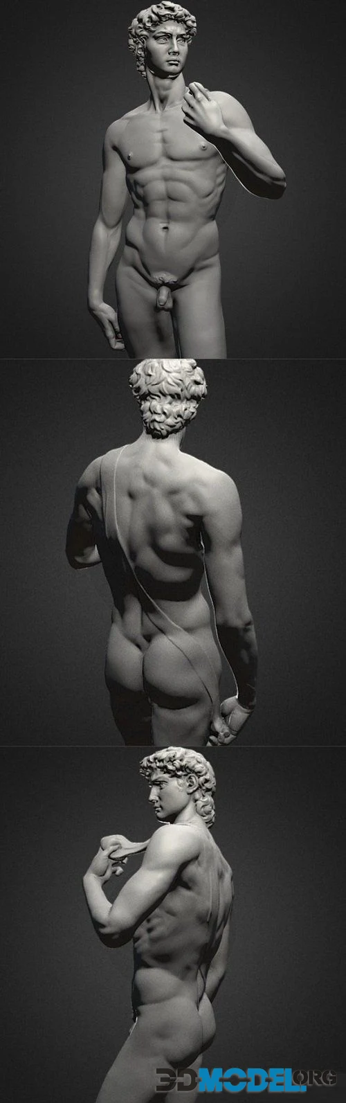 David Statue by Michelangelo (PBR)