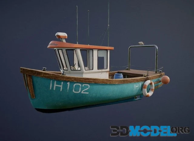 Fishing Ship game-ready asset (PBR)