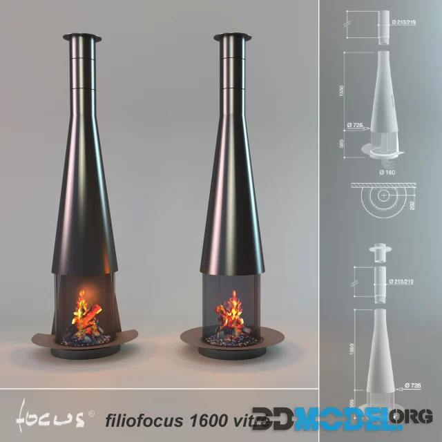 Focus 1600 Filofocus Vitre fireplace