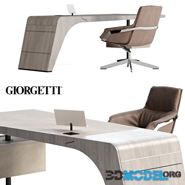 Tenet Table and Jab Bond Chair by Giorgetti