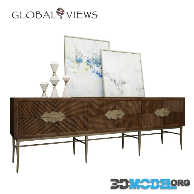 Global Views console and chest with decor
