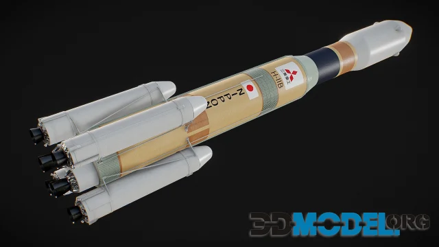 3D Model – HII-B Rocket PBR