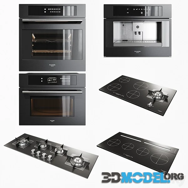 Kitchen Appliance Set Fulgor Milano (black color)