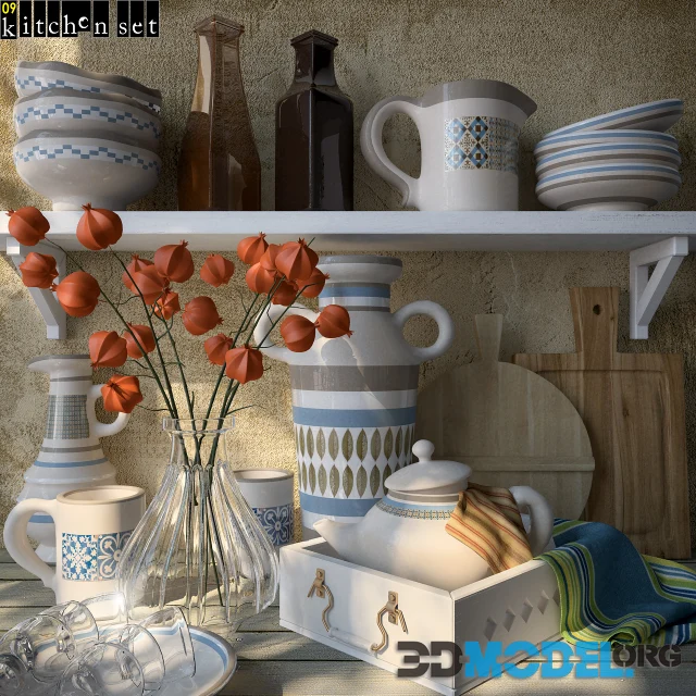 Kitchen Set 9 with physalis