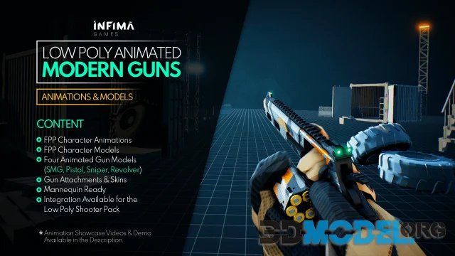 Low Poly Animated - Modern Guns Pack