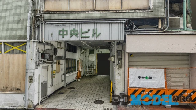 Old japanese garage entrance scan (PBR)