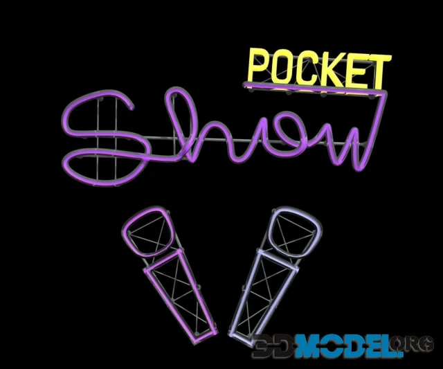 Pocket Show neon sign PBR