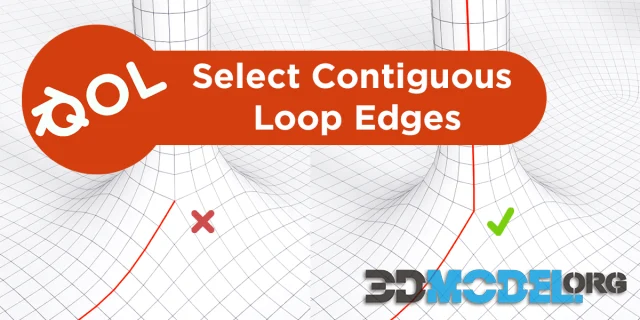 Blender – Qol Tools: Select Contiguous Loop Edges