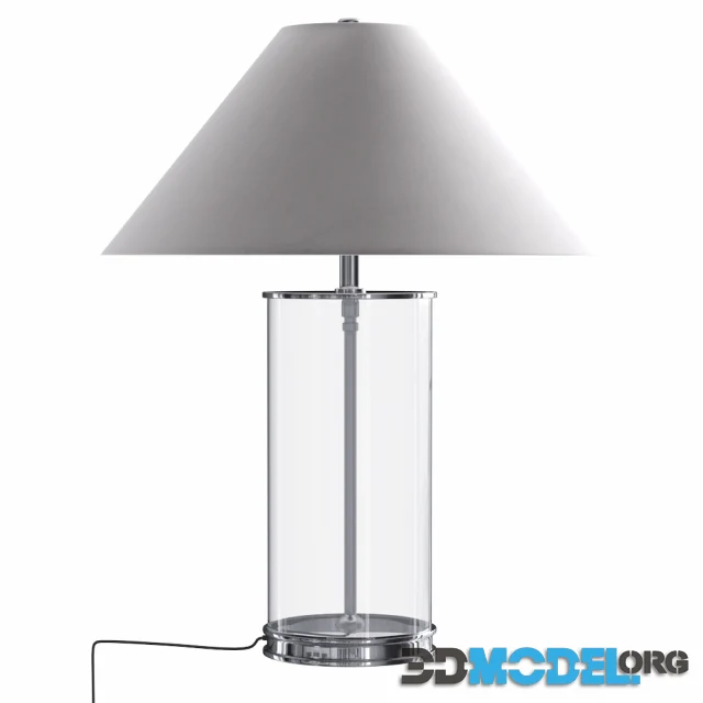 MODERN TABLE LAMP IN POLISHED SILVER by Ralph Lauren