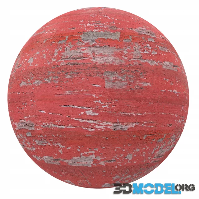Red painted wood 1