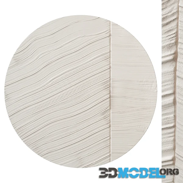 Round Abstract Plaster Painting (Beige color)
