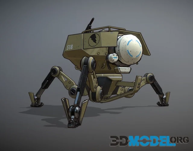 3D Model – Tripod Mecha (PBR)