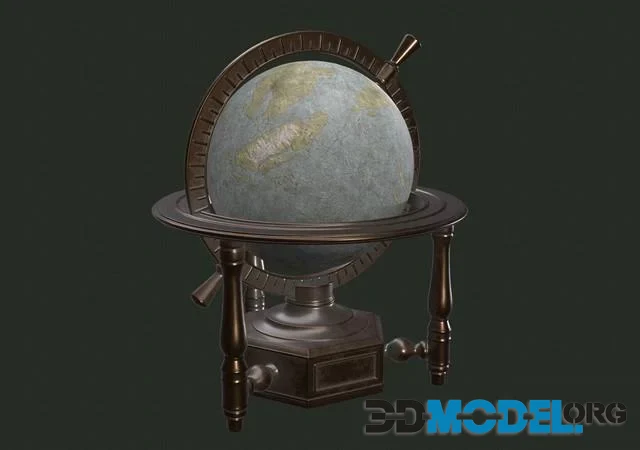 Vintage globe PBR