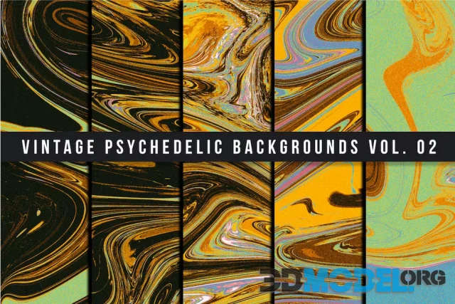 Vintage Psychedelic Backgrounds Vol 02