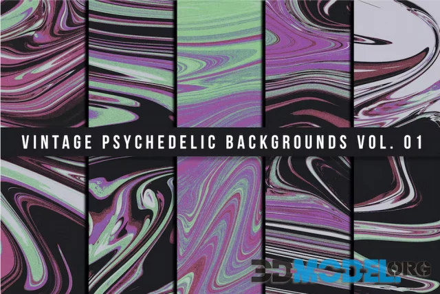 Vintage Psychedelic Backgrounds Vol. 01
