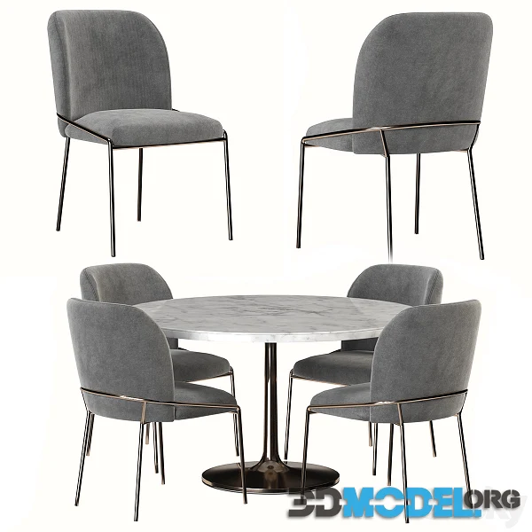 West Elm & Crate and Barrel Dining Set (table and chair)
