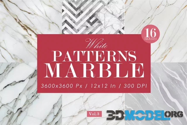 White Marble Stone Patterns Vol. 3