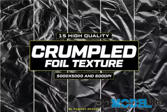 15 Crumpled Foil Paper Texture