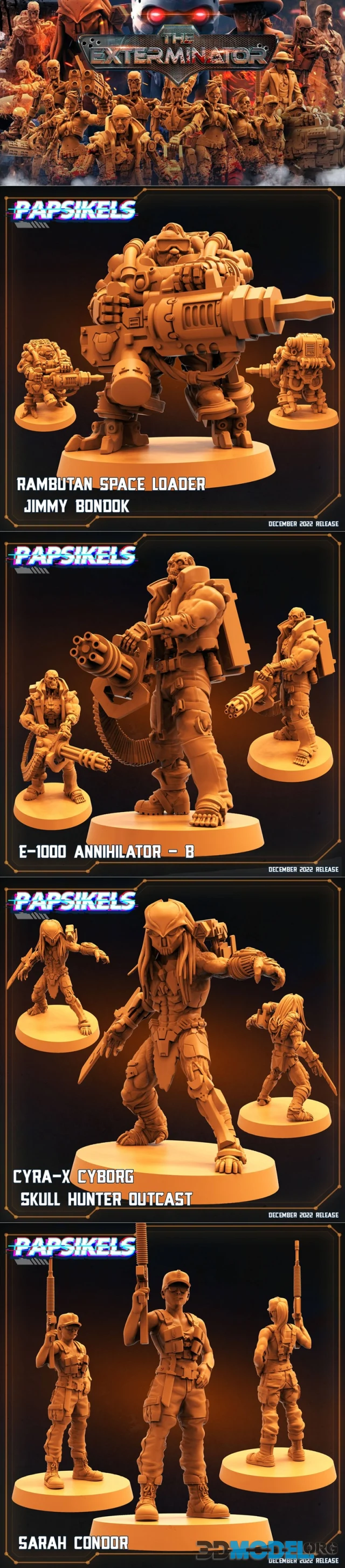 Papsikels Miniatures - The Exterminator December 2022 – Printable