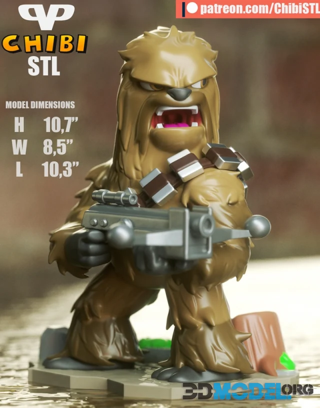 3DXM - Chewbacca Chibi – Printable