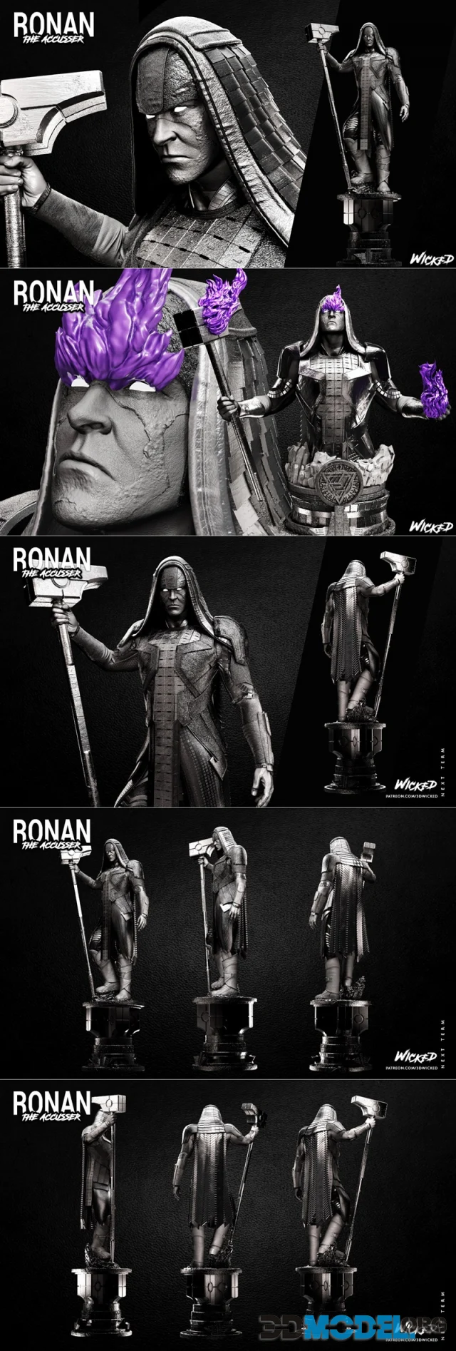 Wicked - Ronan Statue and Bust – Printable