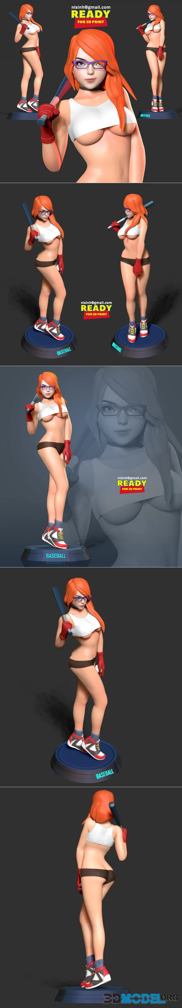 Female Baseball Player – Printable
